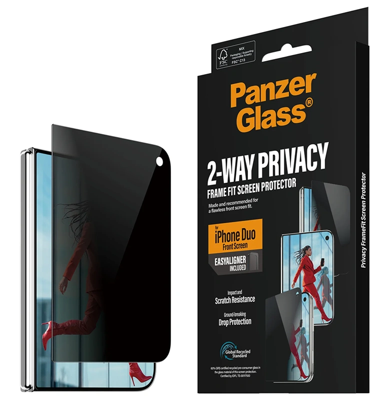 Panzerglass iPhone Duo privacy apsauginis stikliukas, skaidri, 3 nuotrauka